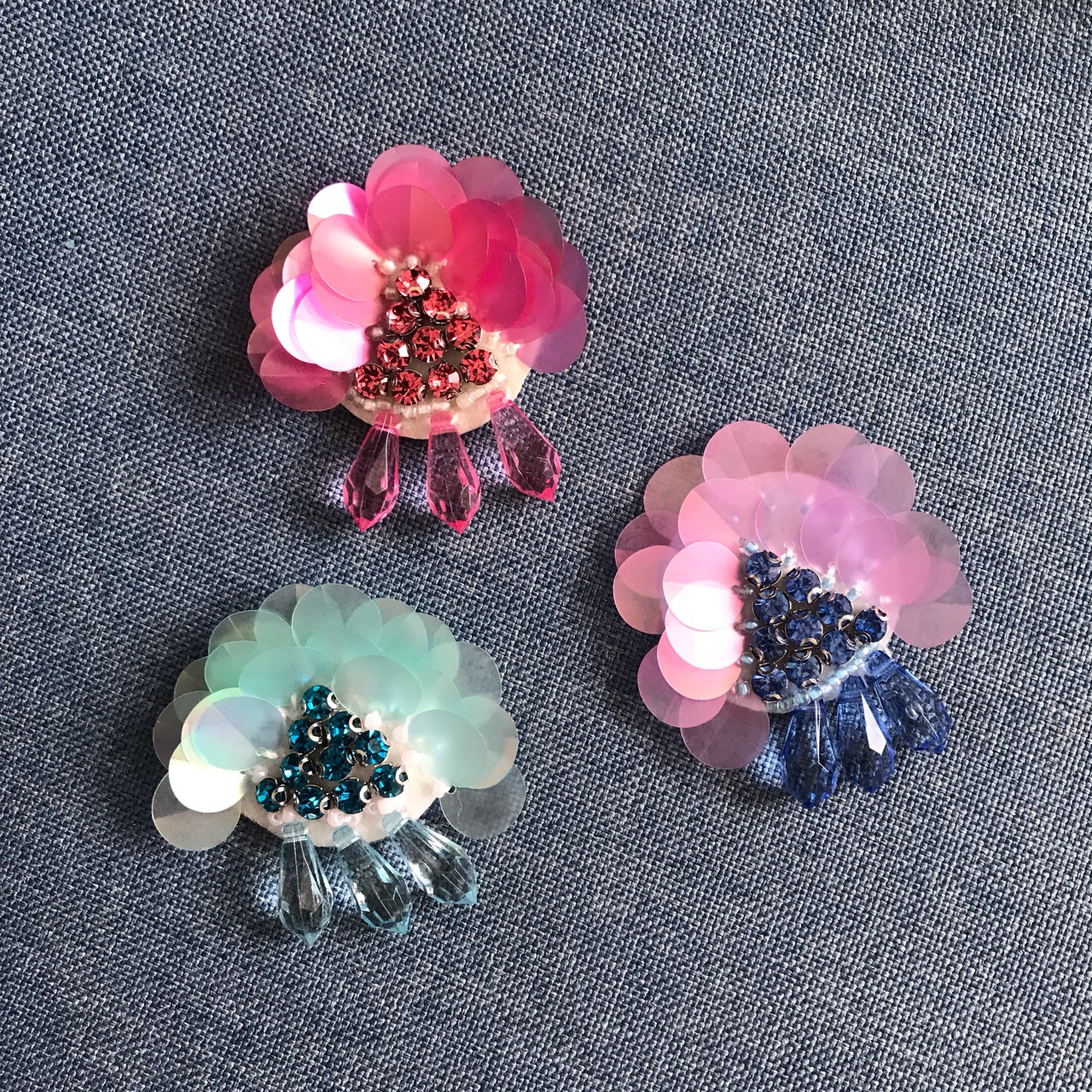 手工亮片 水晶韩国精致儿童发夹