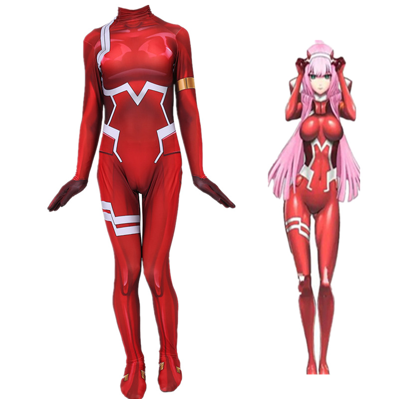 动漫国家队darlinginthefrankxx02zerotwocosplay紧身衣