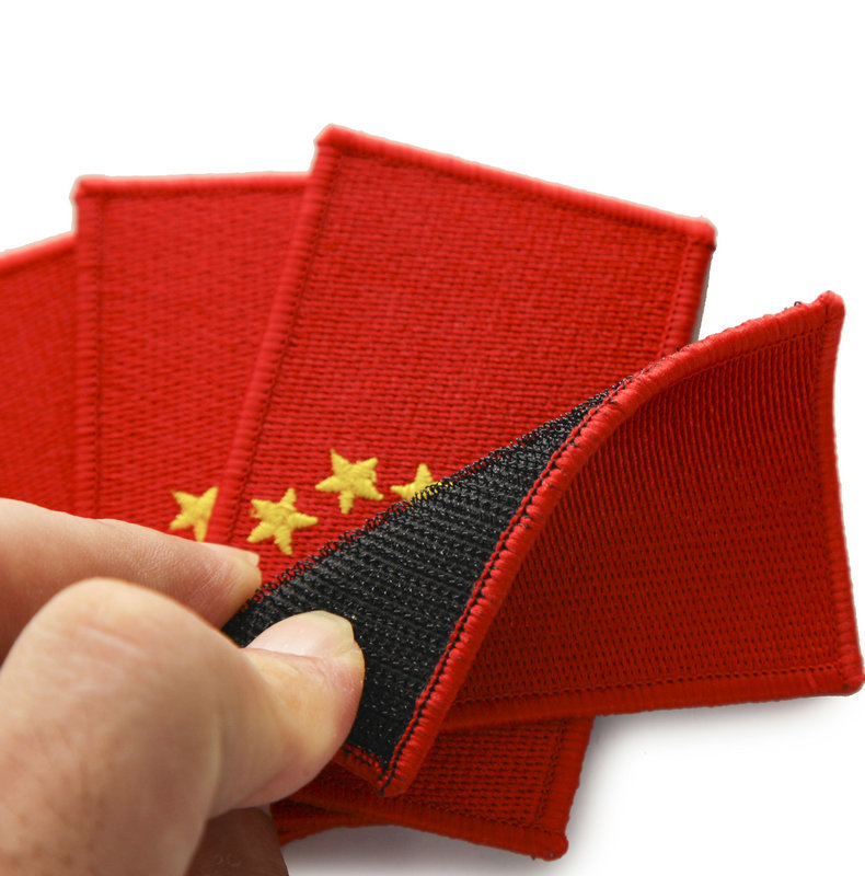 户外用品魔术贴 军迷服饰红色五星贴中国国旗魔术贴徽章胸章