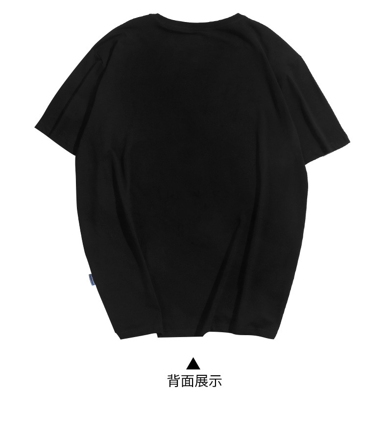 胖哥哥2019新款短袖男t恤宽松透气黑色显瘦上衣加肥加大码t恤代发