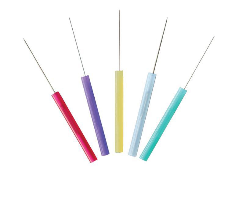 乐灸牌塑料柄针灸针一次性针灸针美容针5pb500支彩色柄塑柄针灸针