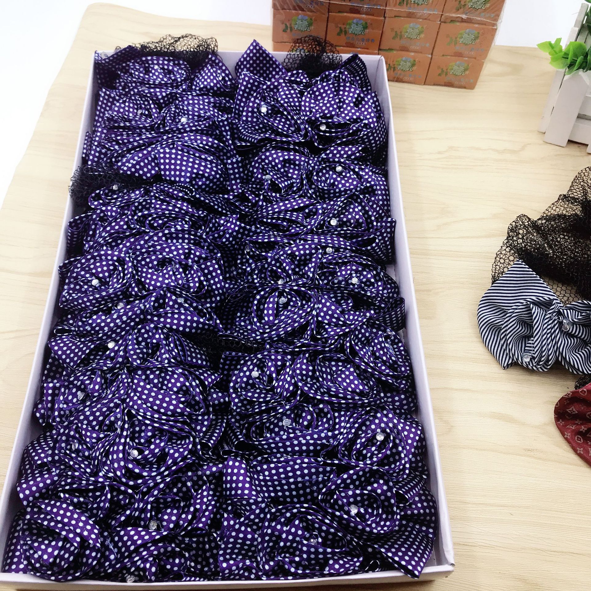 工作网花 工作头绳 头花工作花两元店饰品百货货源