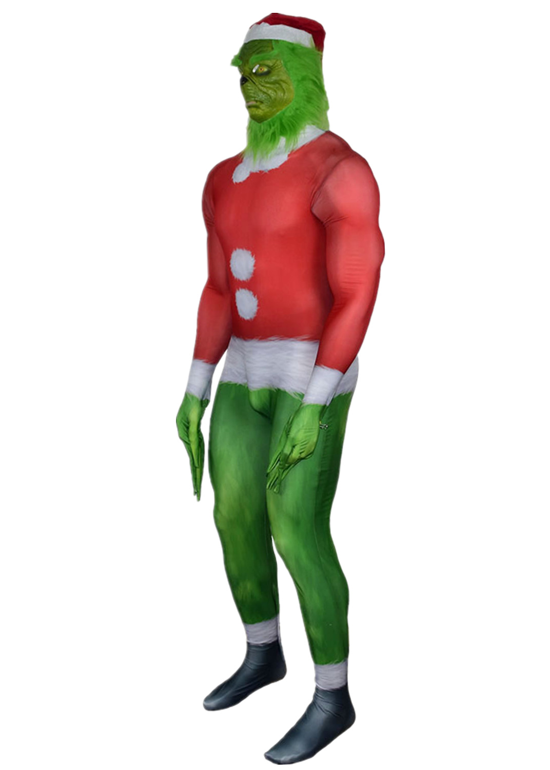 圣诞鬼精灵绿毛怪格林奇 how the grinch圣诞节舞台服角色扮演服 - 行
