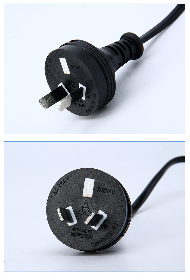 厂家直销多规格定制澳大利亚二插头 工业插头 品质保障