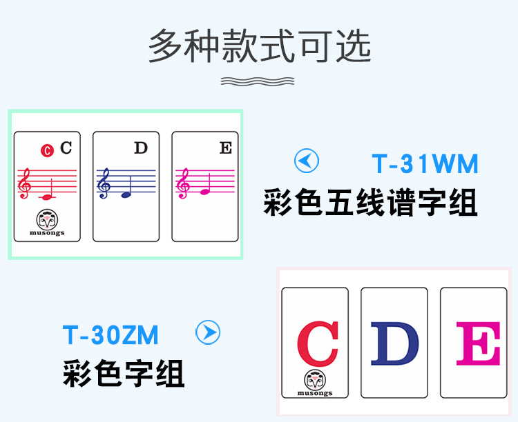 钢琴贴纸黑键白键音阶贴纸通用t-30z字母黑色英文字组886149键