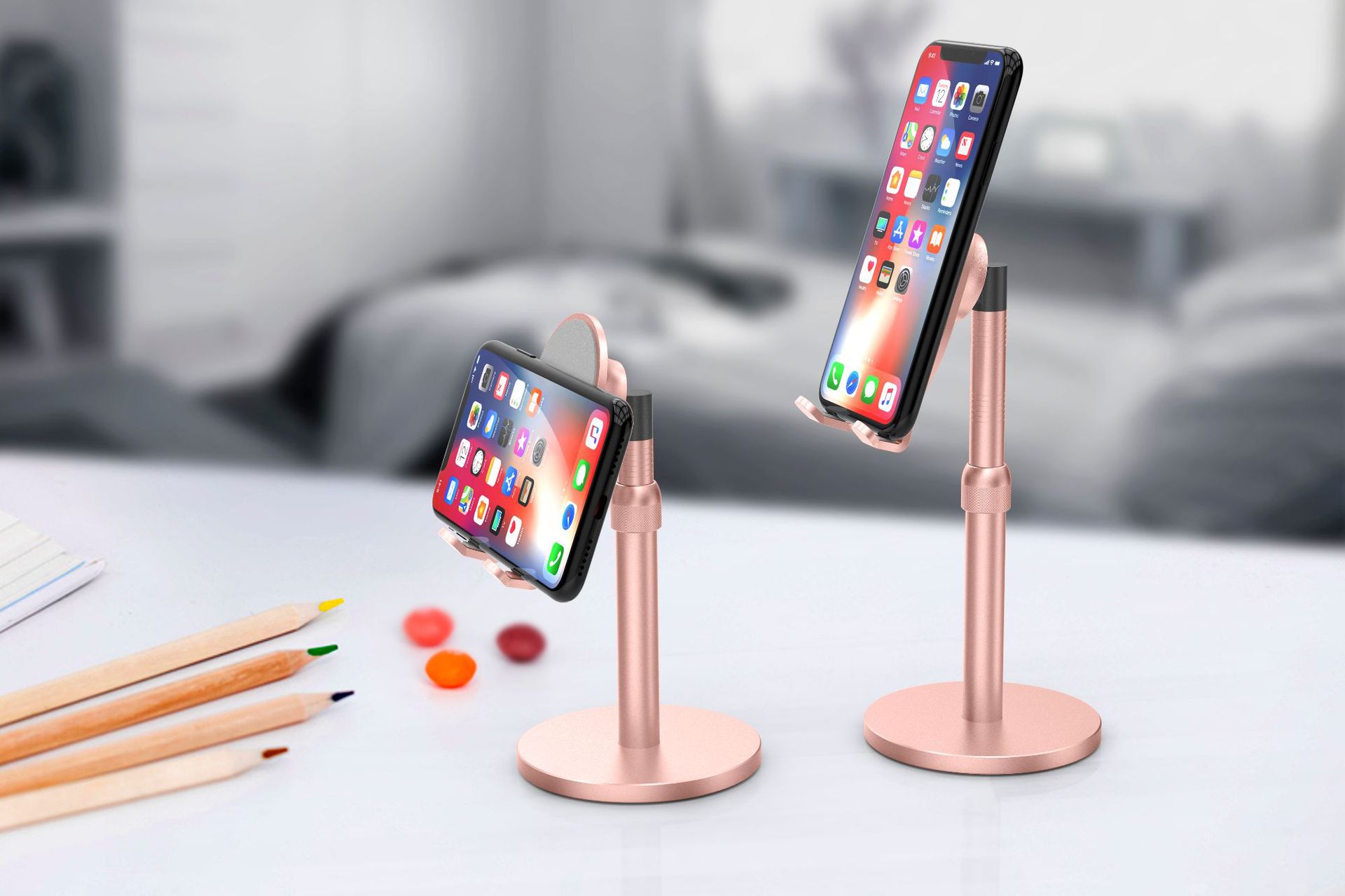 铝合金手机支架手机桌面高铁懒人支架可升降手机支架金属桌面支架