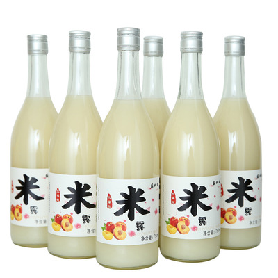 苏州桥酒水蜜桃米露男女士低度酒0.5度750ml*6江南特产批发