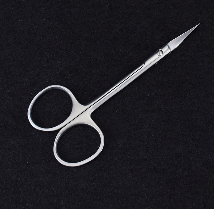厂家直销不锈钢眼科剪 尖头弯直眼科用剪 眼贴剪 美容剪9.5cm