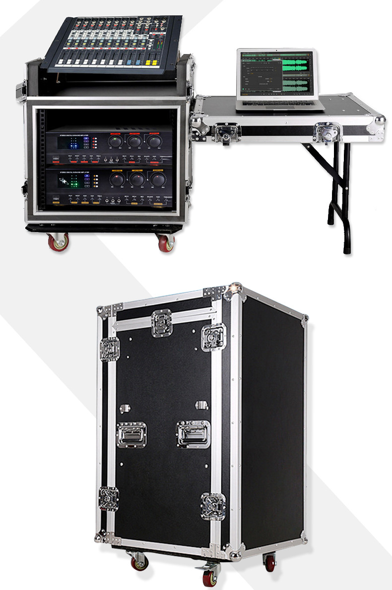 定做防震航空箱机柜音响调音台功机柜功放话筒航空箱定制设备箱