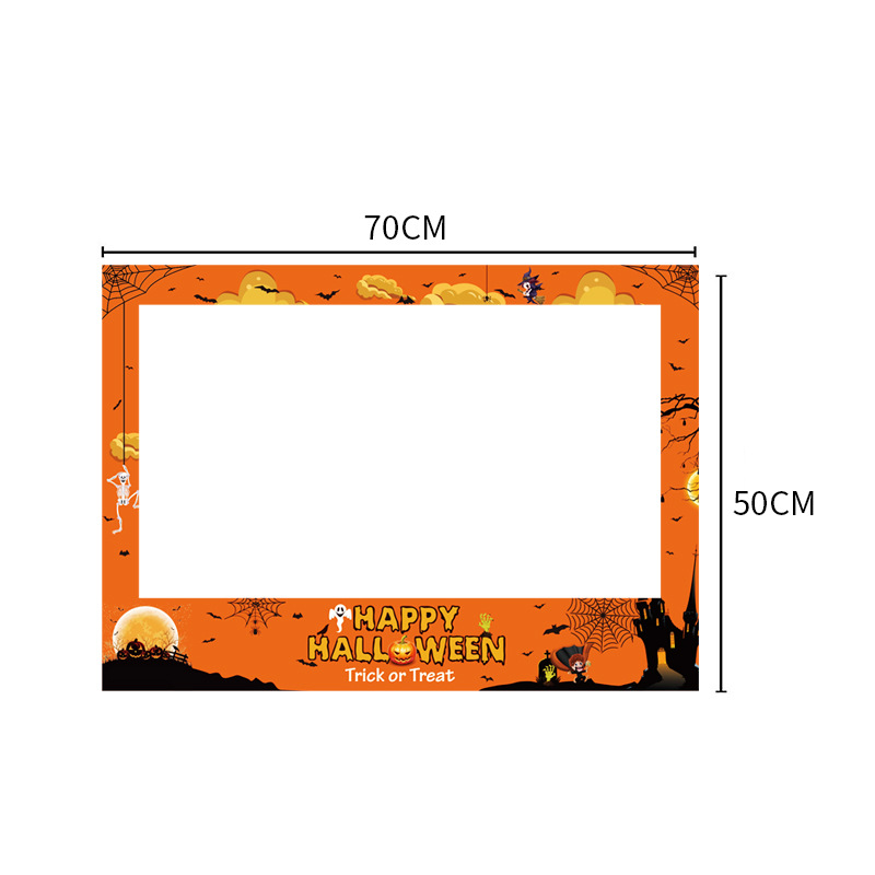 跨境货源万圣节kt板拍照框派对用品搞怪拍照道具相框万圣节kt板材