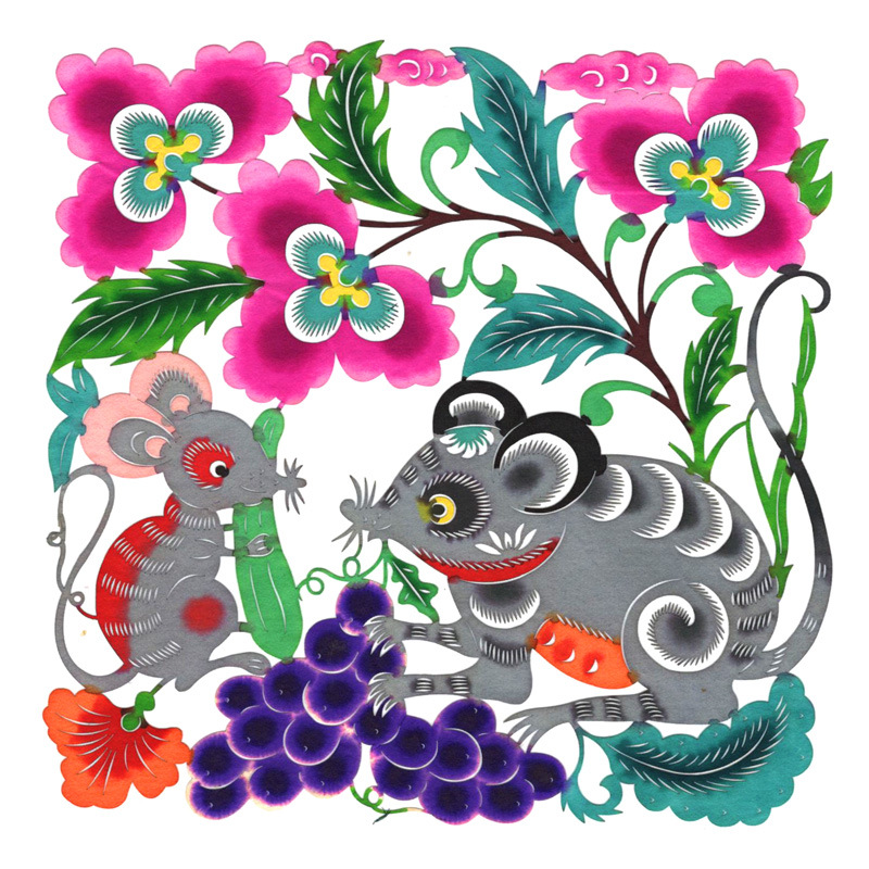 专业定制剪纸窗花彩色窗花春节过年十二生肖窗花门贴厂家直销