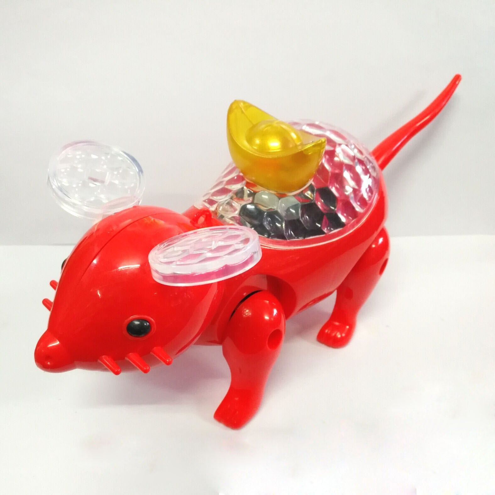 儿童发光老鼠玩具电动牵绳老鼠2020鼠年热卖玩具新款夜市地摊玩具