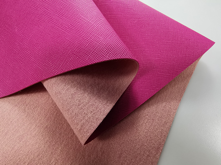 厂家直销pvc皮革面料十字纹牙签纹箱包手袋革化妆包人造革面料