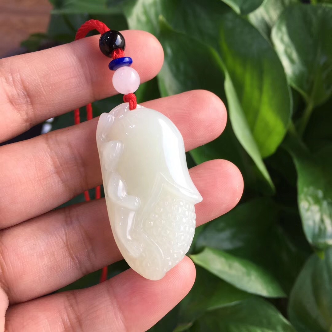 新疆和田玉玉米吊坠男女款硕果累累玉石玉挂件送证书