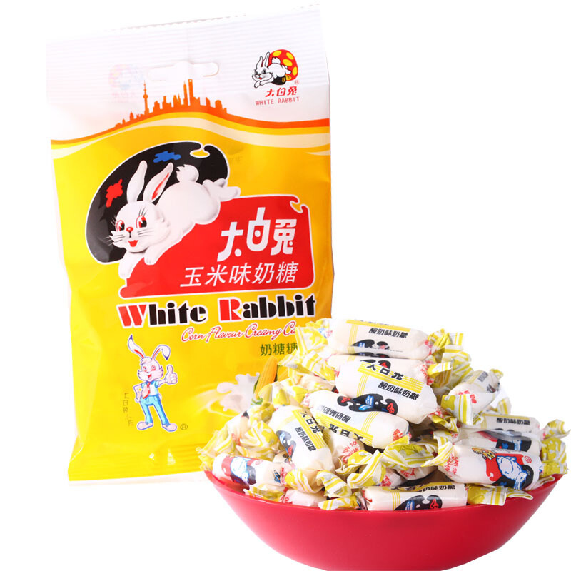 单包冠生园上海大白兔奶糖114g玉米味