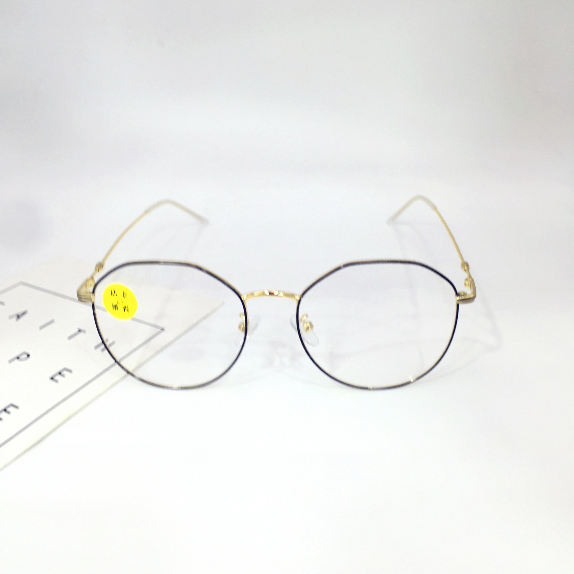 金属多边眼镜原宿复古平光镜时尚百搭框架眼镜男女款新款眼镜2874