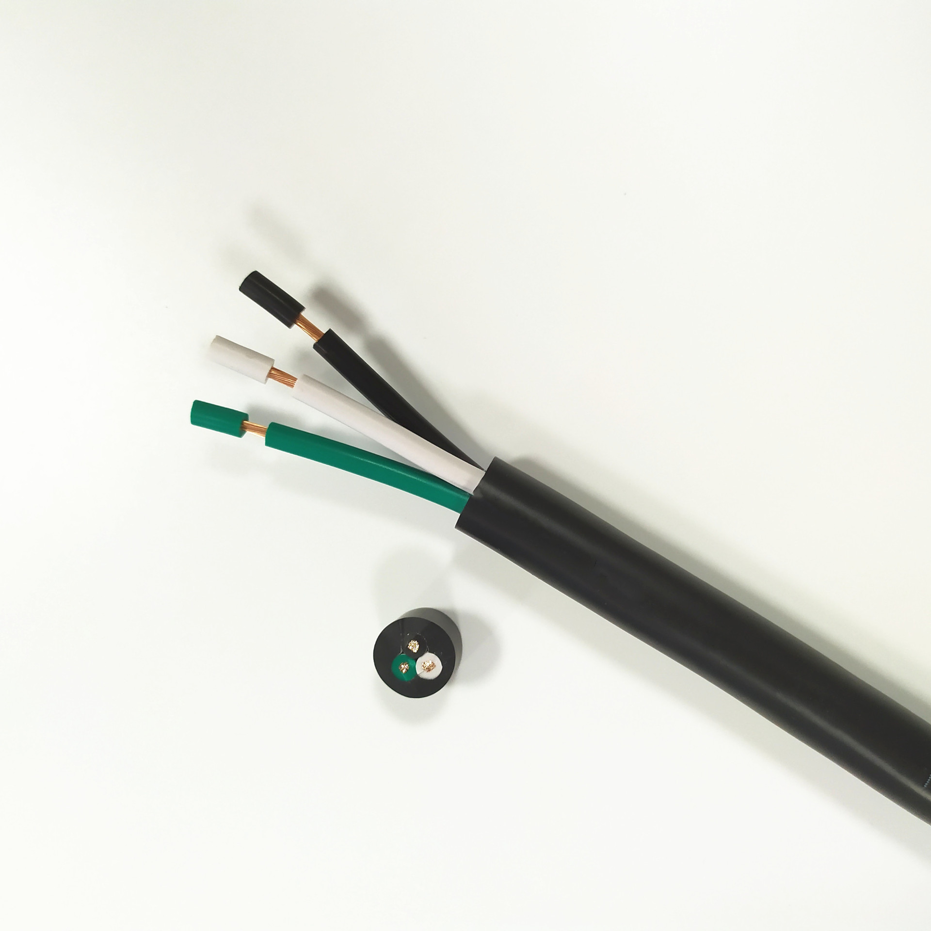 泰来兴 厂家供应 ul标准 sjt 3x14awg 电源线 黑色护套 芯线黑白