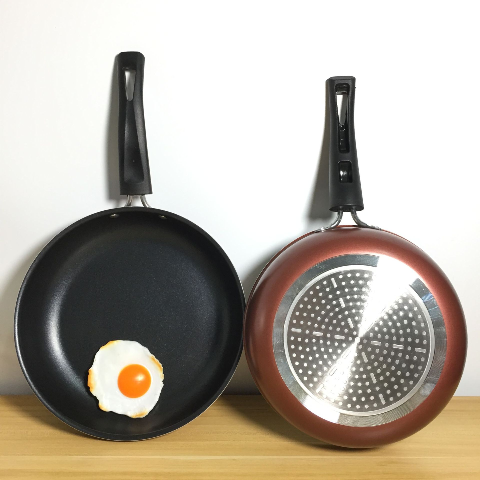 铝合金不沾锅 平底锅煎锅牛排煎饼锅 煎盘明火电磁炉用 炒锅出口