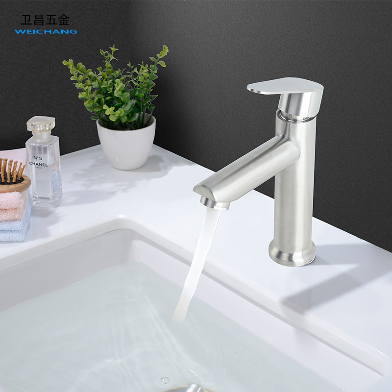 不锈钢面盆龙头,单冷单孔水龙头酒店台盆卫生间洗手洗脸盆龙头采购