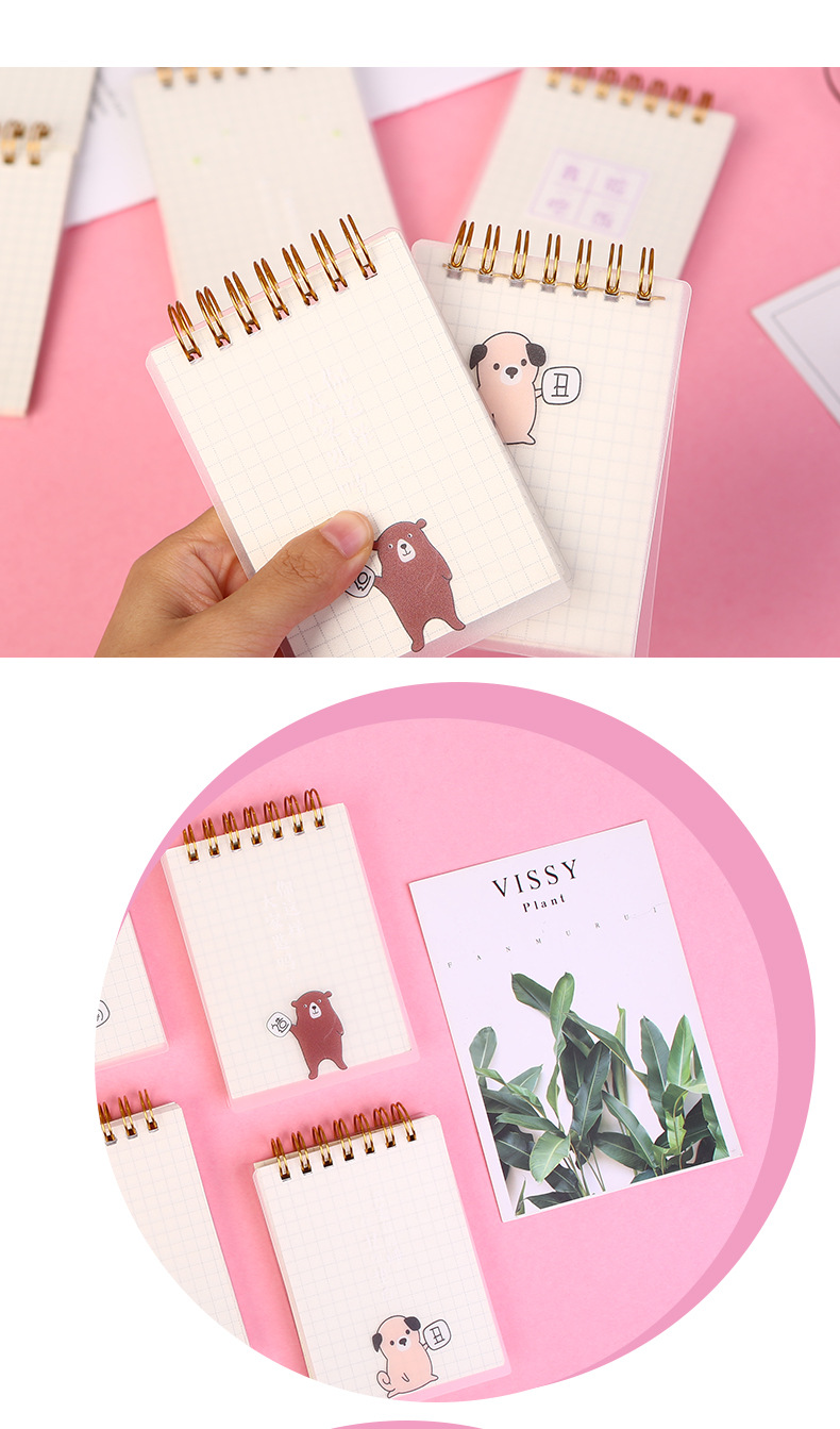 创意文具迷你线圈本简约小清新卡通手账本便携学生记事本热卖现货