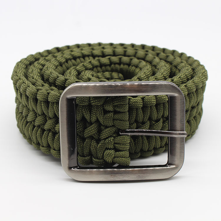 伞绳腰带手工编织户外腰带求生冒险荒野求生军规伞绳皮带厂家直销