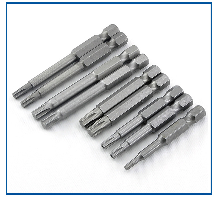 t6梅花风批头 德国s2钢六角梅花星型带孔起子头工业级