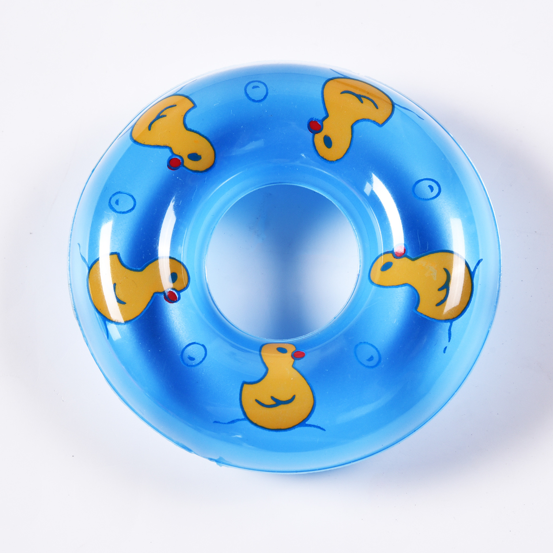 迷你小游泳圈厂家订做环保pvc泳圈搪胶小黄鸭配件吹气动物zp