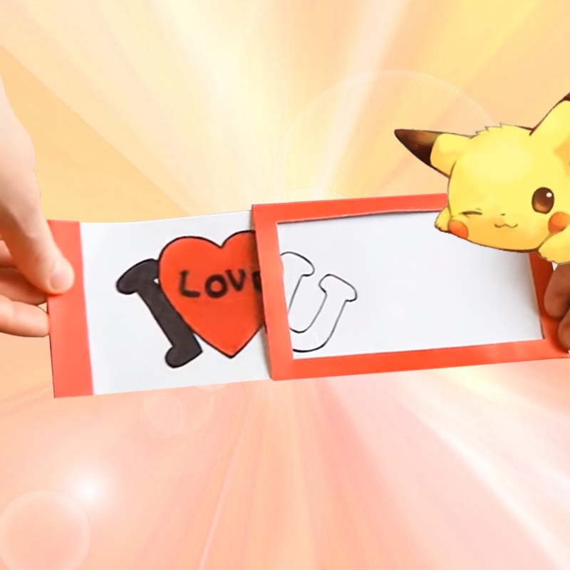 非常有趣的变色魔术卡片抽动就会变颜色无色变有色卡片一起来做吧