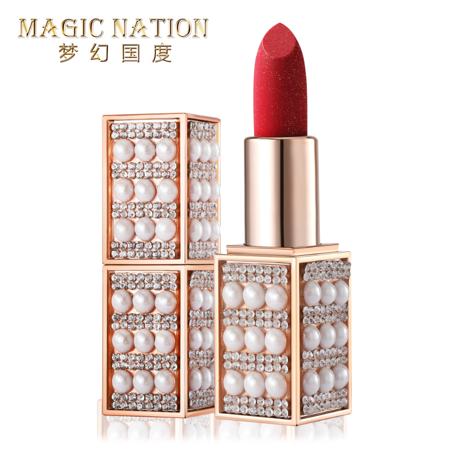 梦幻国度 星耀炫彩丝绒口红钻石珍珠少女学生款美妆唇膏6色8021