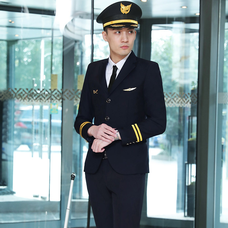 南航铁路制服套装动车高铁航空乘务员男制服工作服男铁路职业西装