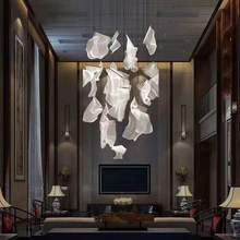 (全国包邮)漂浮白纸亚克力酒店商场主题餐厅服装店吊灯工程灯定制