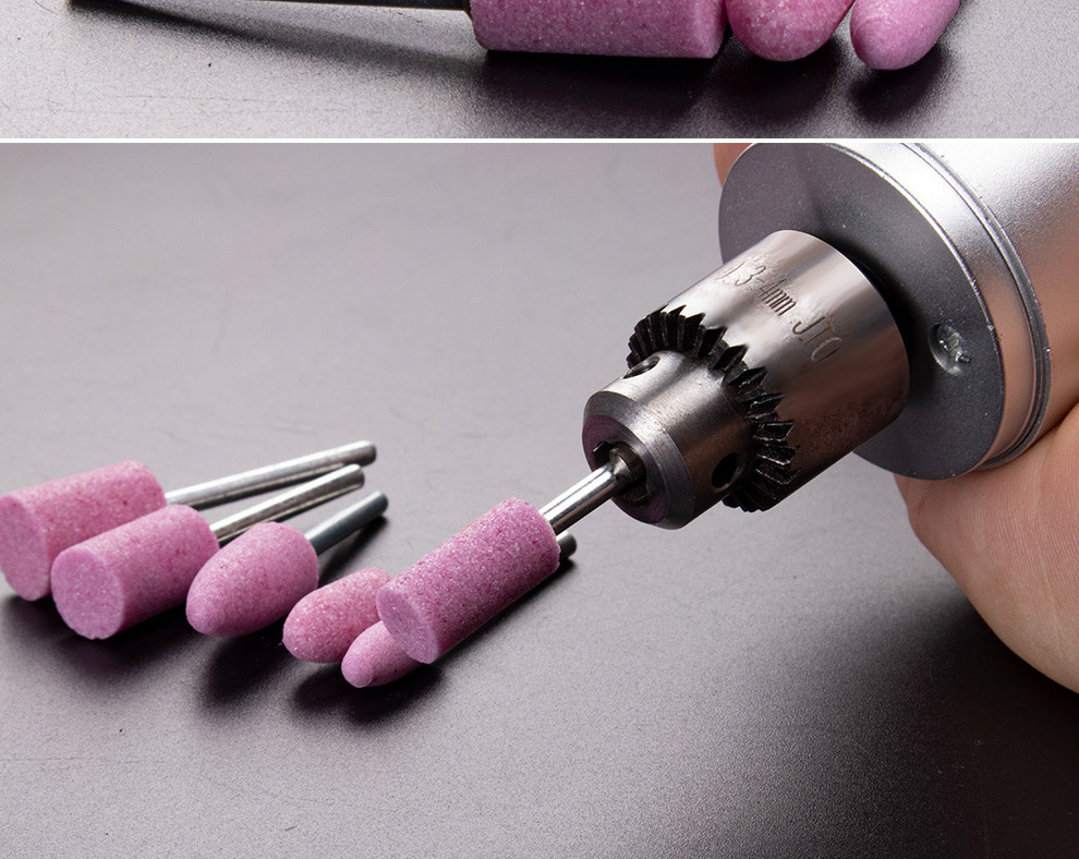 砂轮磨头火石仔抛光磨头陶瓷金钢石电动打磨头配件柱形锥形电磨