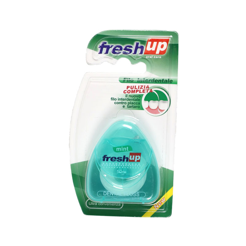 New Packaging Triangle 50 M Tooth Cleaning Floss Fresh Mint Flavor Multi-Color Optional Fresh up Tooth Coil Suction Card