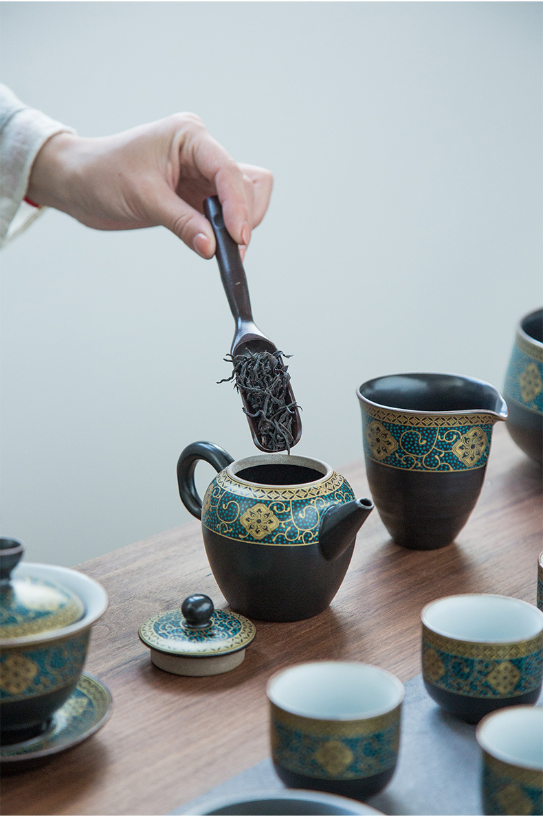 整套中式古韵功夫茶具套装商用送礼茶壶盖碗茶道配件一件代发