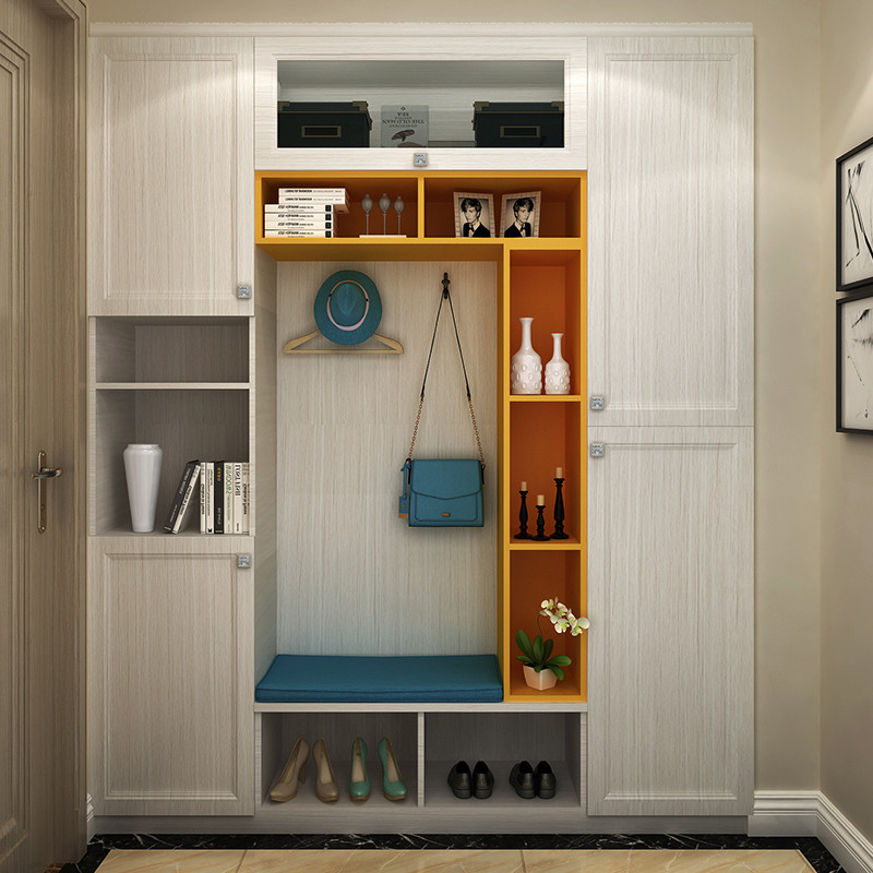 广州厂美佰利全屋定制家具现代简约定制衣柜实木整体衣柜加州阳光