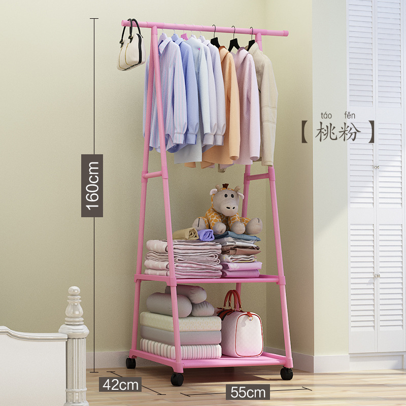 Movable Clothes Rack Bedroom Clothes Rack Multi-Functional Coat Rack Creative Clothes Hanger Special Offer Floor Clothes Rack