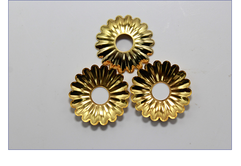 太阳花吊灯电镀改装灯具专用配件台灯装饰菊花灯盖铁冲压金色灯托