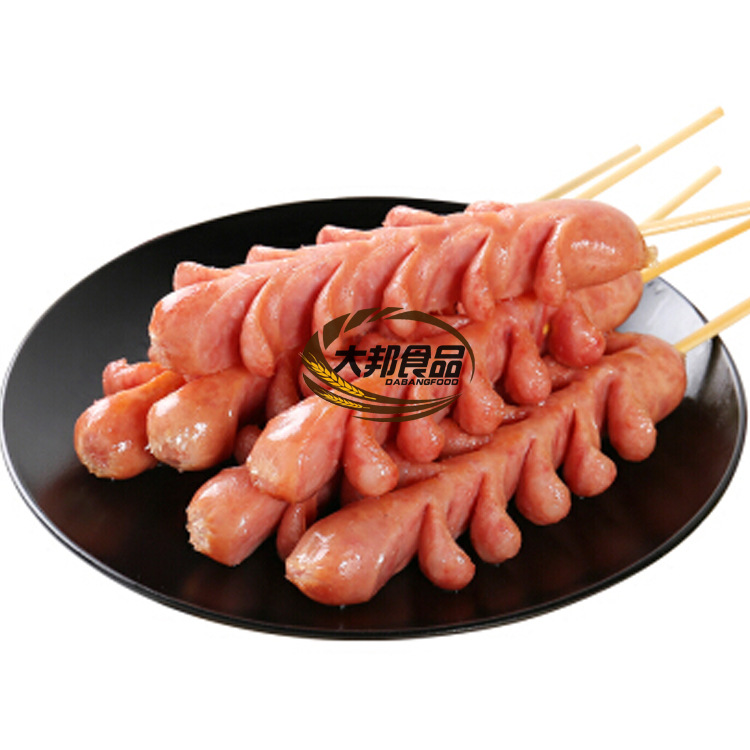 台式烤肠 开花肠 肉肠 烧烤店油炸小吃 台湾热狗风味1kg/袋15串