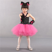 儿童表演服女童钢琴演出小猫咪合唱团舞蹈服舞蹈班合唱团摄影礼服