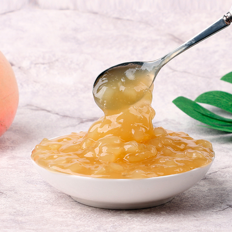 2kg 水蜜桃果酱果粒果泥肉酱甜啦啦奶茶原料