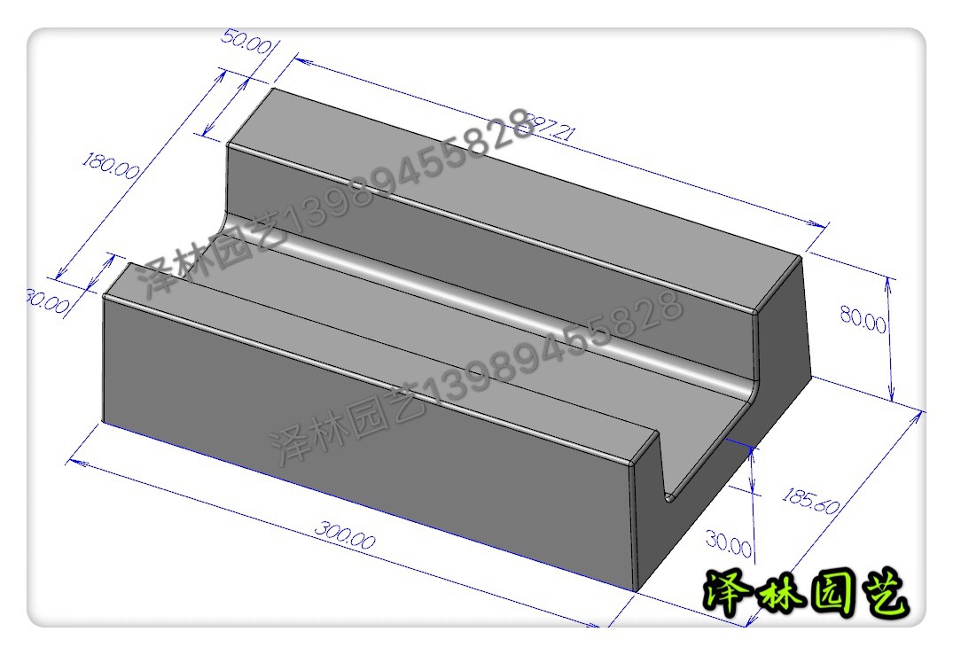 小区园路成品pc排水沟u形导流槽3001803080