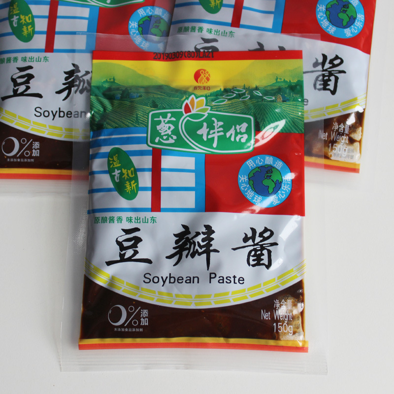 欣和葱伴侣豆瓣酱袋装150g整箱批发东北大酱蔬菜蘸酱炸面黄豆酱