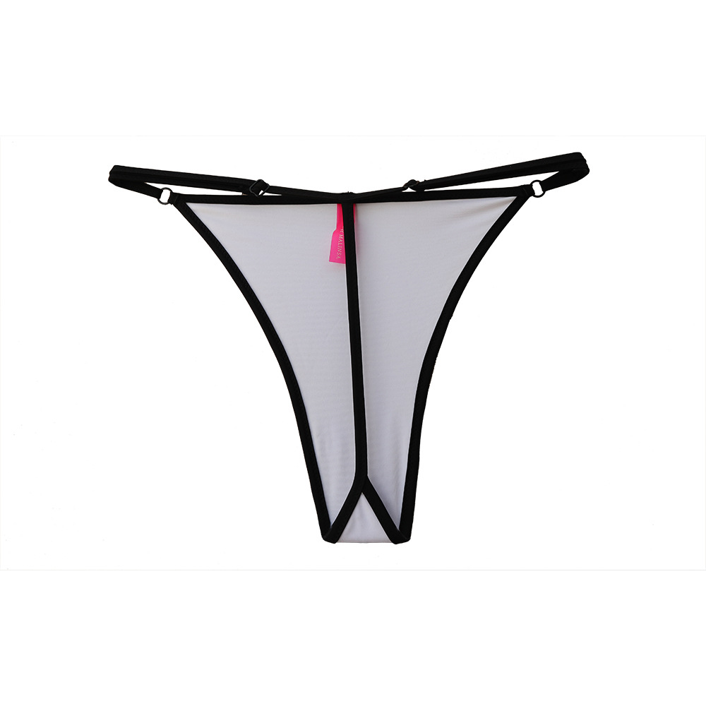 wish速卖通ebay超级性感丁字裤比基尼裤子撞色带bikini松紧扣泳裤