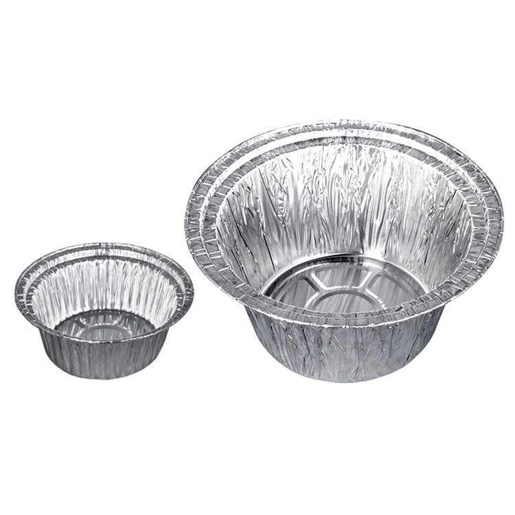 煲仔饭加厚锡纸碗一次性带盖铝箔碗花甲粉烧烤焗饭圆形外卖打包盒