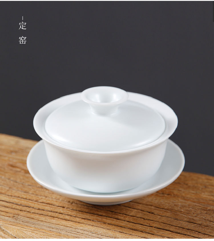 德玉堂功夫茶具五大名窑三才盖碗大号泡茶碗杯泡茶器批发logo定制