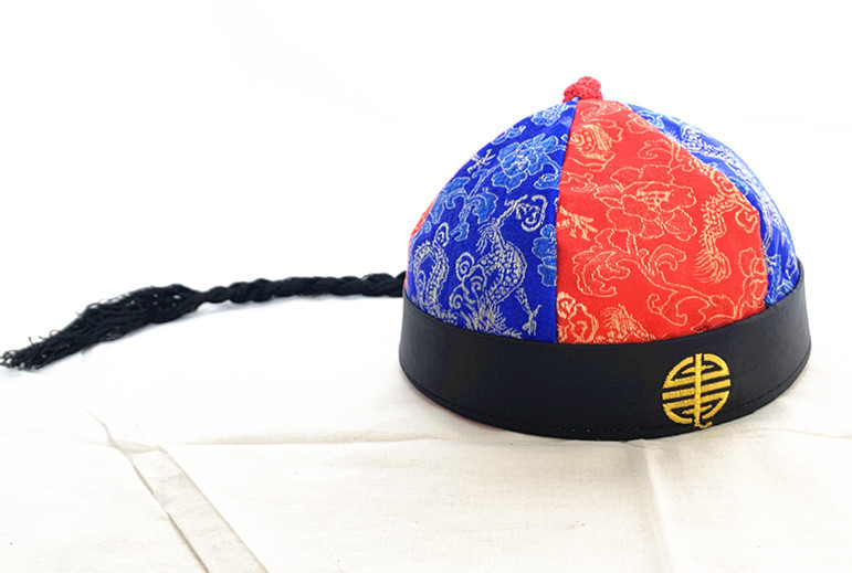 陕北民间工艺品纯手工儿童帽子五毒动物少爷帽清朝帽风俗满月礼物