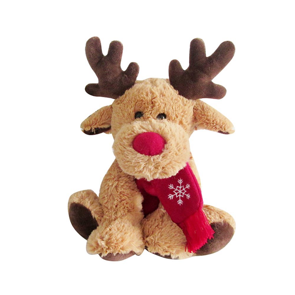圣诞节玩具 跨境 围巾麋鹿公仔 节日礼品玩偶设计定做