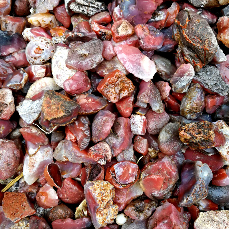 公斤价天然红玛瑙原石批发 南红玛瑙原矿原料 非红玛瑙20~60毫米