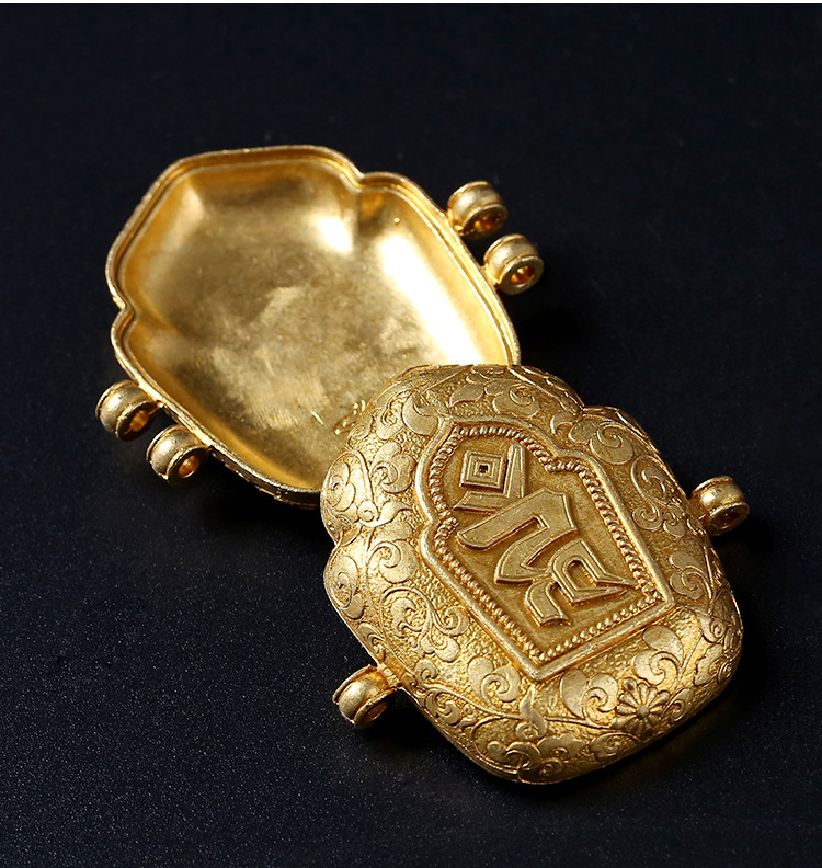 纯铜吊坠佛像嘎乌盒尼泊尔工艺楞严咒挂件密宗随身佛龛男女士个性