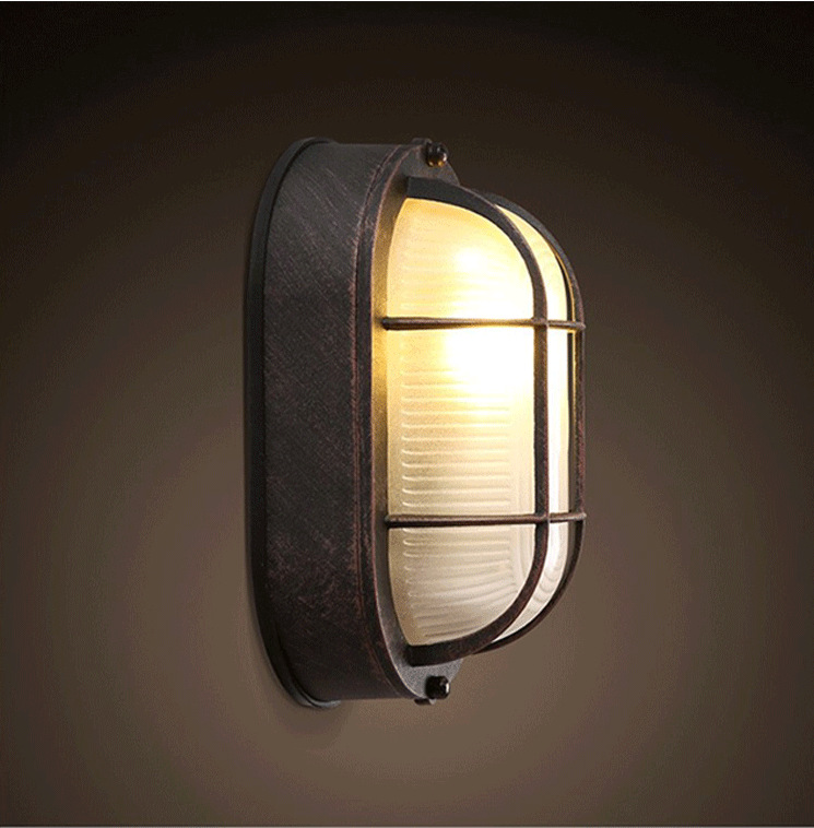 复古工业风防爆防水壁灯创意loft户外浴室过道走廊壁灯吸顶灯两用